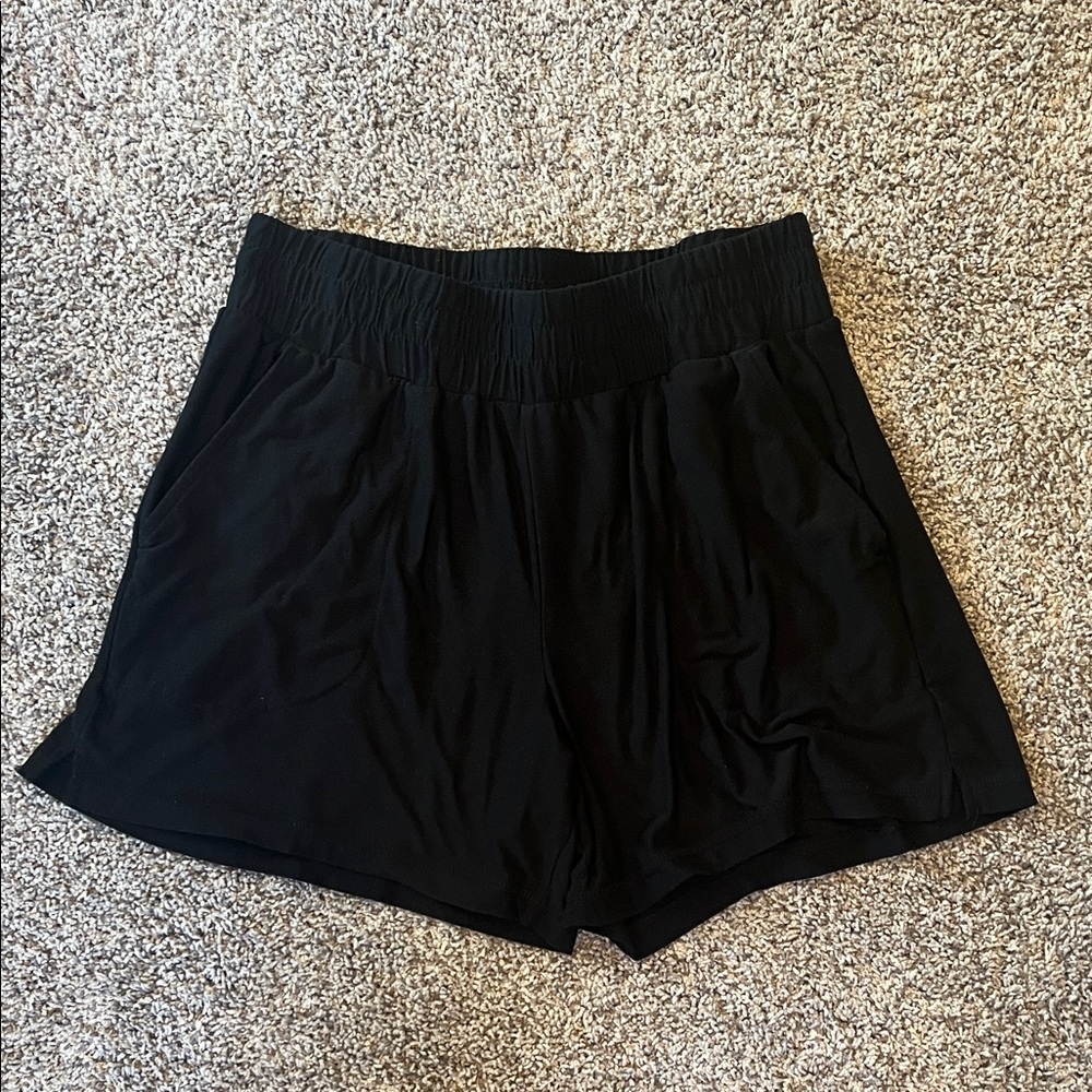 Black High Waist Women's Shorts
